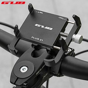 Componentes de manillares de bicicleta GUB PLUS 21 Soporte para teléfono de bicicleta de motocicleta Aleación de aluminio Soporte para teléfono celular Soporte giratorio ajustable antideslizante Piezas de ciclismo 230904