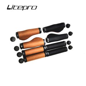 Composants de guidon de vélo Litepro VTT VTT Poignées de guidon en cuir PU BMX Poignée de vélo de route pliante Couverture confortable Accessoire de cyclisme 230511