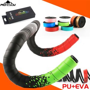 Fietsstuurcomponenten MOTSUV BICTICE BUIMBAR TAPE fiets camouflage handgreep een ruzie met staafjes 1 paar pu eva race grip fietsaccessoires 230815