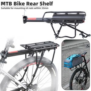 Componentes de manillares de bicicleta MTB Soporte de estante trasero Asiento de bicicleta Equipaje Ciclismo Back Rack de carga Accesorios ajustables 230907