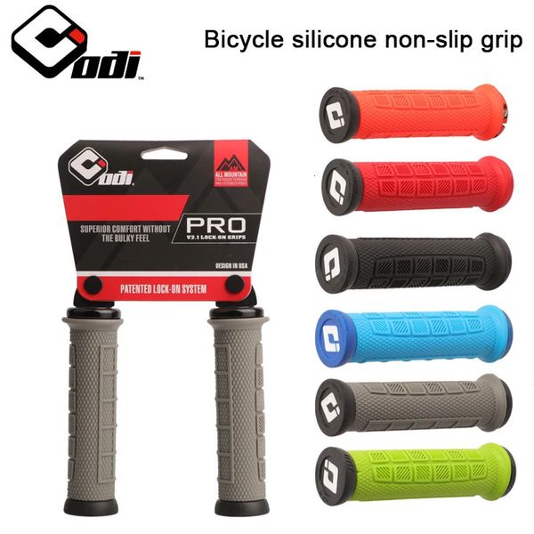 Composants de guidon de vélo Poignées ODI PRO Poignets de vélo de montagne Poignée de vélo en silicone Verrouillage sur les tuyaux de couverture de guidon Poignée de cyclisme pour poignet Bmx 231201