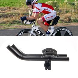 Vélo Guidon Composants Rest Bar TT Cyclisme Course Vélo En Alliage D'aluminium Triathlon Guidon Poignée Séparée 2 pcs Tuyau Fin 230601