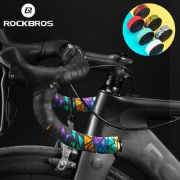 Composants de guidon de vélo ROCKBROS VTT Cyclisme sur route Ruban de guidon 2,3 mm Épaissi PU Eva Anti-dérapant Résistant à l'usure Antichoc Grip Tape Accessoires de vélo 230728
