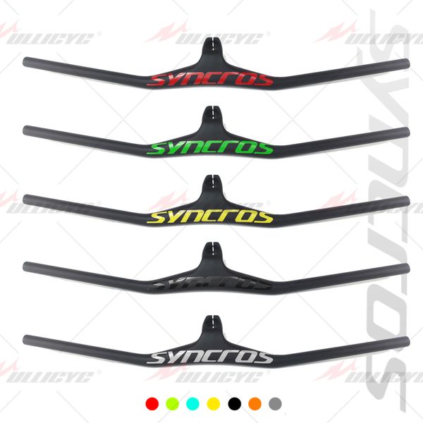 Composants de guidon de vélo SYNCROS Mtb 28.6mm 17Degree Carbon Integrated Cockpit Guidon Pour Montagne 660 800mm Pièces De Vélo 230619