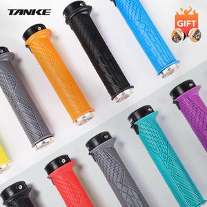 Composants de guidon de vélo TANKE poignées de vélo en silicone 1 paire vtt montagne route poignée de guidon couverture anti-dérapant solide soutien barre de verrouillage extrémité