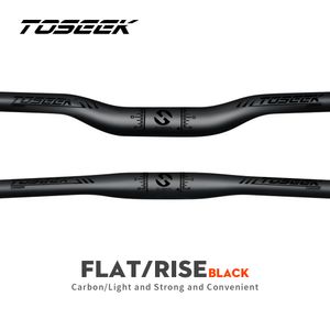 TOSEEK Mountain Bike Carbon Handlebar, 31.8mm Clamp, 800mm Width, Matt Black, for Mountain Bikes