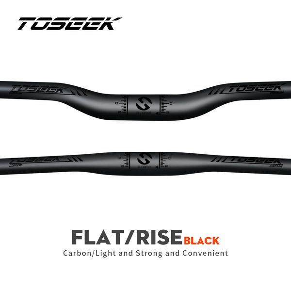 Composants de guidon de vélo TOSEEK Vtt Carbone Guidon Vélo 318580720740760mm Noir Mat Pour Accessoires De Montagne 230808