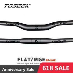 Fietsstuur Componenten TOSEEK ZF-ONE Mtb Carbon Stuur Fietsstuur 31.8*580-720/740/760mm Mat Zwart stuur Voor Mountainbike Accessoires 230614