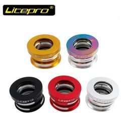 Casques de vélo Litepro Casque de vélo 44mm BMX 1/18 Boîte de direction pliante Ensemble de tête de cyclisme portant la colonne en alliage d'aluminium 230925