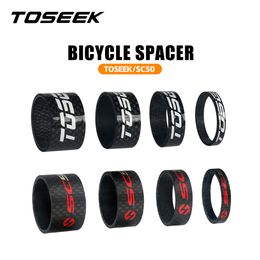 Fiets Headsets TOSEEK Koolstofvezel Headset Vork Spacers Road Stuur Wasmachine Ring Front Aanpassing Spacer 230621