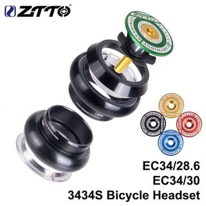 Casques de vélo ZTTO 3434S VTT Casque de vélo de route 34mm EC34 CNC 1 18 286 Fourche à tube droit interne 34 conventionnel sans fil 230925