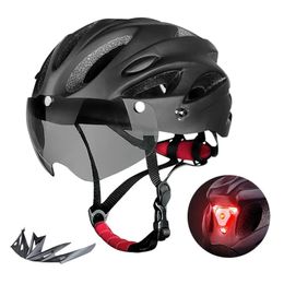 Casque de vélo avec feu arrière LED adulte cyclisme Fit 5862 cm léger respirant coloré casques de vélo accessoires 240312