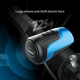 Bike Horns Bicycle Electric Horn Bell Alarm Antithefters Waterdicht USB Oplaadbare fietsen MTB Accessoire 230811