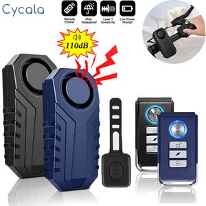 Bike Horns Cycala Wireless Bicycle Horn Alarm with Remote Control IP55 Waterproof Anti-theft Bike Motorcycle Scooter Vibration Alarm 230824