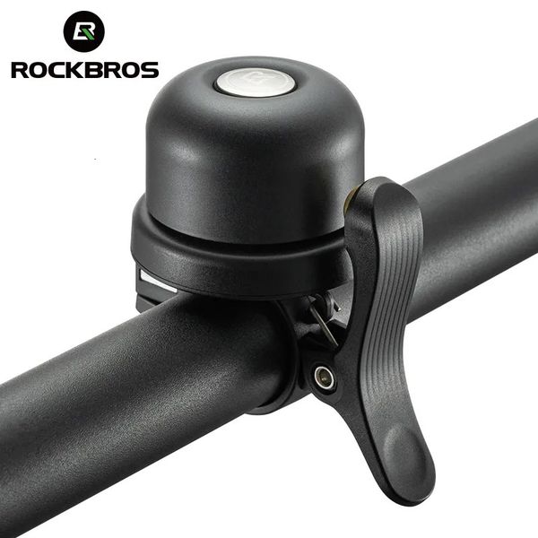 Cuernos de bicicleta ROCKBROS Campana de bicicleta Campana de bicicleta clásica de acero inoxidable Cuerno fuerte Ciclismo Manillar Campana Alarma portátil Seguridad Accesorios para bicicletas 231127