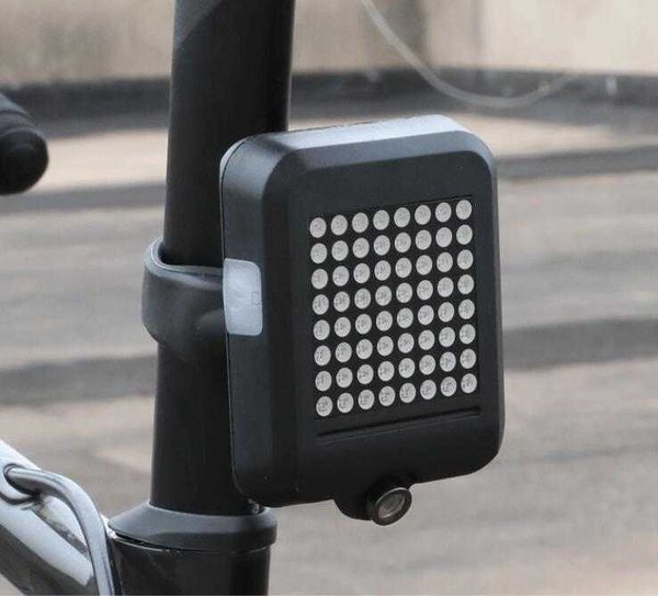 Luces traseras inteligentes para bicicleta Advertencia de seguridad Luz de giro Luz de freno con láser rojo Luz indicadora LED recargable USB a prueba de agua Luz trasera de ciclismo inteligente