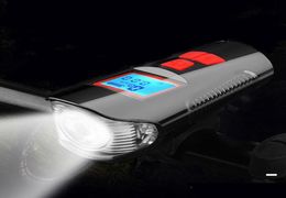 Fietslicht Voor USB Hoorn Snelheidsmeter Opladen Fietslicht Zaklamp Stuur Fietskop LED-verlichting Fietsaccessoires 202279867