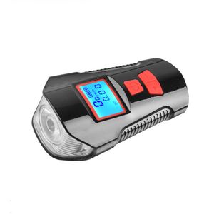 Fietslicht Voorzijde USB Horn Speed ​​Meter Opladen Fiets Fiets Licht Zaklamp Stuur Fietskop LED Lights Bike Accessoires Q1202 409 Y2