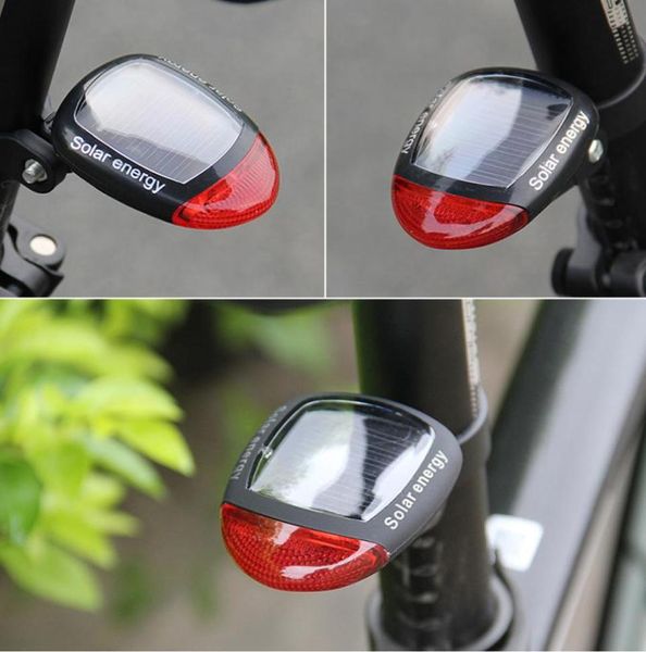 Luz de bicicleta Luz trasera LED con energía Solar intermitente para bicicleta lámpara de ciclismo luz intermitente de advertencia de seguridad Bisiklet Aksesuar5941730