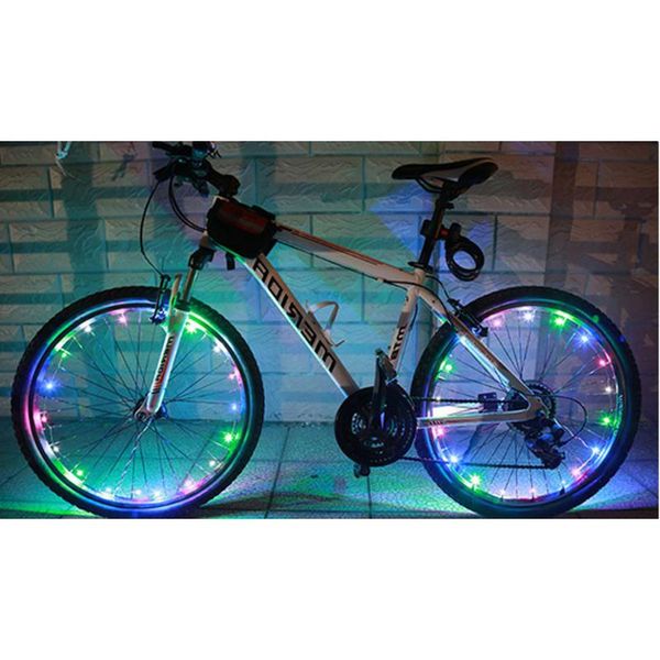 Lumières de vélo 20 LED Vélo Vélo Parlé Roue Jante Lumière Chaîne Lampe