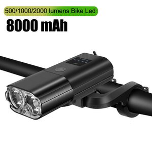 Vélo Lumières 4000 mAh Smart Induction Vélo Avant Ensemble USB Rechargeable 800 Lumen LED Tête avec Corne Lampe Vélo Flash 230204