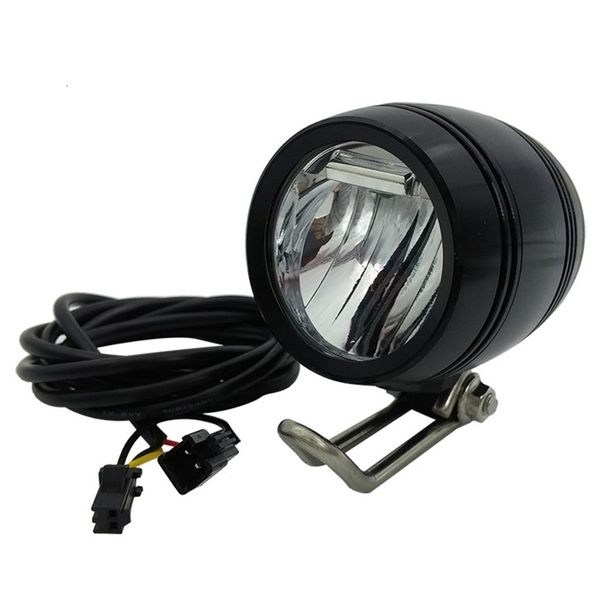 Lumières de vélo 6V 80V 24V 36V 48V 60V Universel Compatible 3W 100LUX Vélo Électrique E Vélo Phare Avant Lumière Tête Lampe 230619