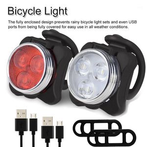 Fahrradbeleuchtung Zubehör Fahrradrücklichter USB wiederaufladbares Fahrradlicht 3 LED Berg Outdoor Reiten1