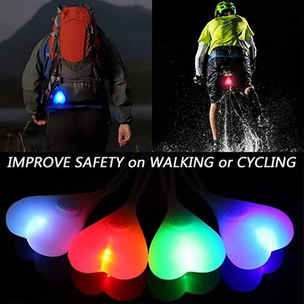 Feux de vélo Lampe en Silicone de queue de boule de vélo lampe créative de vélo étanche siège de vélo lampe d'oeuf arrière nuit équitation vélo LED voyant d'avertissement rouge 231027