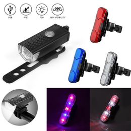 Luces de bicicleta Faro de bicicleta Luz trasera 300 lm Manillar recargable Accesorios de linterna trasera Accesorios Repuestos