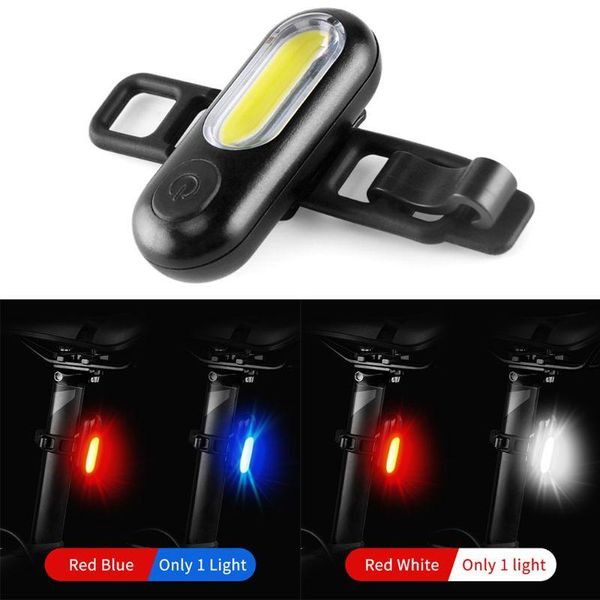 Lumières de vélo feu arrière de vélo LED USB chargeant des accessoires de cyclisme rechargeables lampe d'avertissement feu arrière