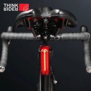 Lumières de vélo feu arrière de vélo multi-modes d'éclairage modèles USB Charge lumière LED Flash queue arrière pour route vtt tige de selle 231009