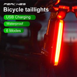 Luces de bicicleta Luces traseras de bicicleta 300 lúmenes Carga USB Luces traseras de bicicleta MTB impermeables Ciclismo Luz Trasera accesorios para bicicletas 231027
