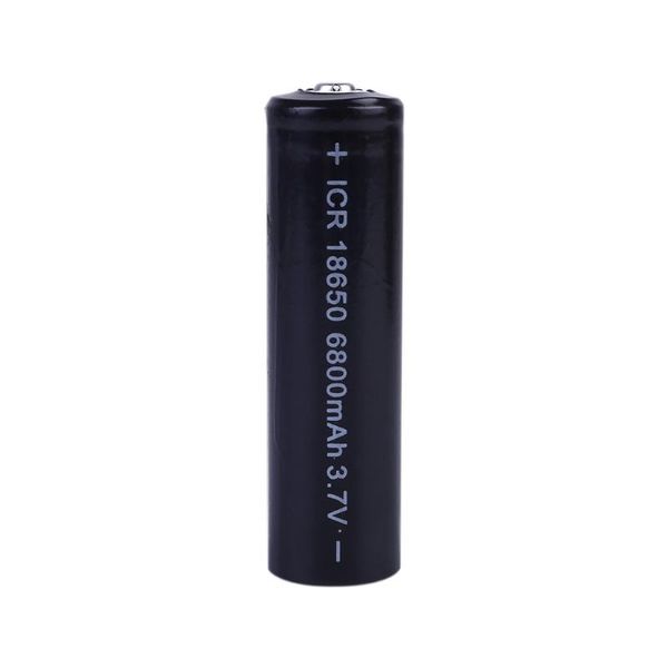 Vélo Lumières Noir 3.7 V 18650 6800 mAh Li-ion Rechargeable Batterie Pour Lumière Lampe Torche LED Caméras F