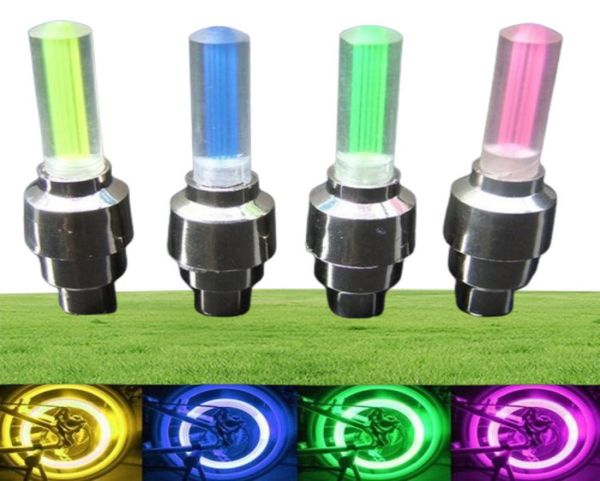 Lumières de vélo Voiture Moto Néons Roue Pneu Valve Cap Flash Led Lampe Accessoires Pneu Jante Valve Roue StemDPY39612833