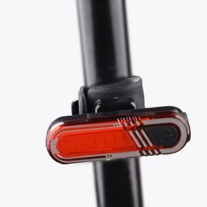 Lumières de vélo Accessoires d'installation facile et durable Feu arrière Lampe d'avertissement de sécurité Lumière de vélo USB Rechargeable Clip-on Portable Arrière