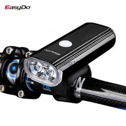 Fietslichten EasyDo EL-1110 Dual XPG LED Koplamp Lichtmakingen Huis 4400 mAh Batterij 1000lumen 360 graden Rotatie Cycling Lighting Front Lantern HKD230810