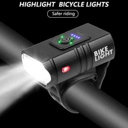 Bike Lights LED Bicycle Light 1000Lm USB Oplaadbaar Power Display MTB Mountain Road Voorlamp Flashlight Cycle Equipment 230204