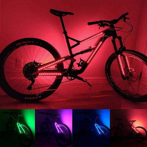 Vélo Lumières LED Bande Pour Scooter Planche À Roulettes Vélo Sécurité Décoratif Vélo Feu Arrière VTT Route Arrière Lampe Accessoires 221201