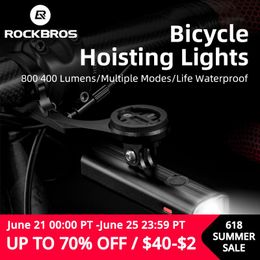 Lumières de vélo lumière levage phares support multifonctionnel puissant Flash USB Led vélo avant 4000mAh