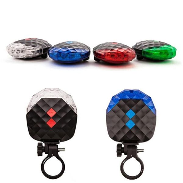 Luces de bicicleta Luz LED Retroiluminación Tija de sillín MTB Diamond Taillight 2 Láser Ciclismo Trasero Noche Seguridad Advertencia Lámpara Bicycle2326