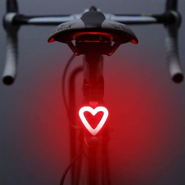 Lumières de vélo Modes d'éclairage multiples Lumière de vélo Charge USB LED Flash Tail pour tige de selle de montagne