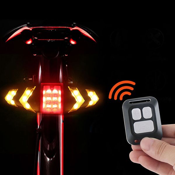 Luces de bicicleta Lámpara trasera Inteligente Inalámbrico Señal de giro remota Bicicleta LED Luz trasera Fácil instalación Piezas personales 230830