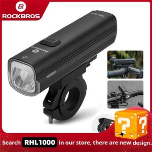 Fietsen Lichten Rockbros Bicycle Light 1000Lumen 4800 mAh Koplamp Power Bank Zaklamp HandscheBar USB -oplaad MTB Road Cycling Hoogtepunt 220922