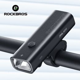 Luces de bicicleta ROCKBROS A prueba de lluvia TypeC Carga LED 2000mAh MTB Lámpara frontal Faro de aluminio Linterna ultraligera Bicicleta 221201