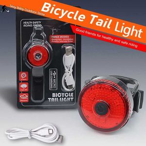 Bike Lights Smart Turn Signal Light Bike Achter achterstaart Laser LED Bicycle USB -indicator Draadloze externe MTB Road Cycling Red waarschuwingslampen P230427
