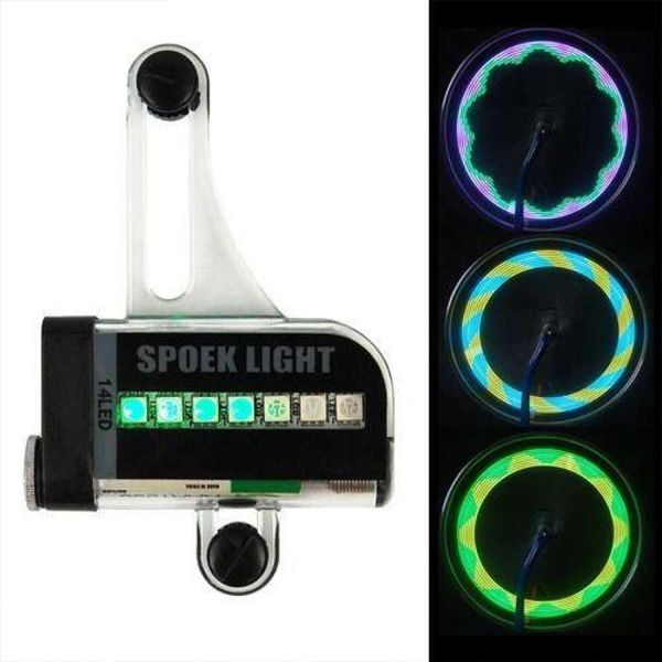 Luces de bicicleta Spoke LED Impermeable Cool Rueda de bicicleta Luz Neumático de seguridad Ultra brillante para ruedas