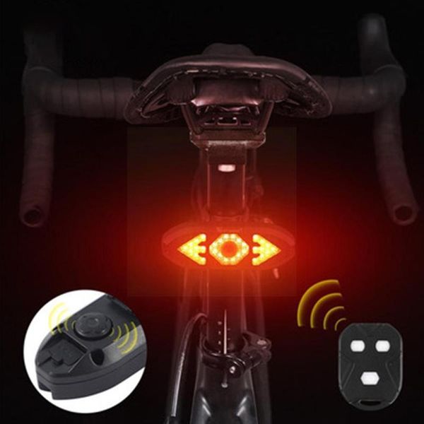 Luces de bicicleta luz trasera señales de giro Control remoto inalámbrico faro impermeable montaña intermitente 2023 bicicleta D5w2