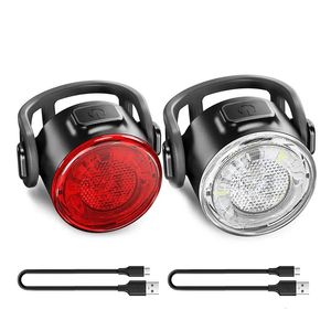 Feux de vélo Feux de vélo rechargeables USB Mini feux arrière d'avertissement LED feux arrière étanches à haute brillance Feux de vélo avant et arrière Phares 231027