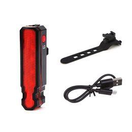 Lumières de vélo USB rechargeable avant arrière vélo lumière Spider Laser LED feu arrière vélo casque lampe montage accessoires livraison directe S Dhwwx