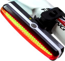 Lumières de vélo Feu arrière LED rechargeable par USB. Lampe de poche lumineuse de sécurité pour vélo arrière, compatible avec les casques de vélo de montagne. 231212